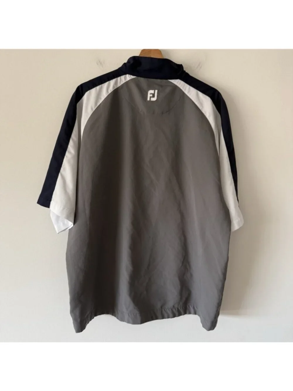 FootJoy FJ Men's 1/2 Zip‎ Short Sleeve Golf Windbreaker Sz Large Coaches Tigers